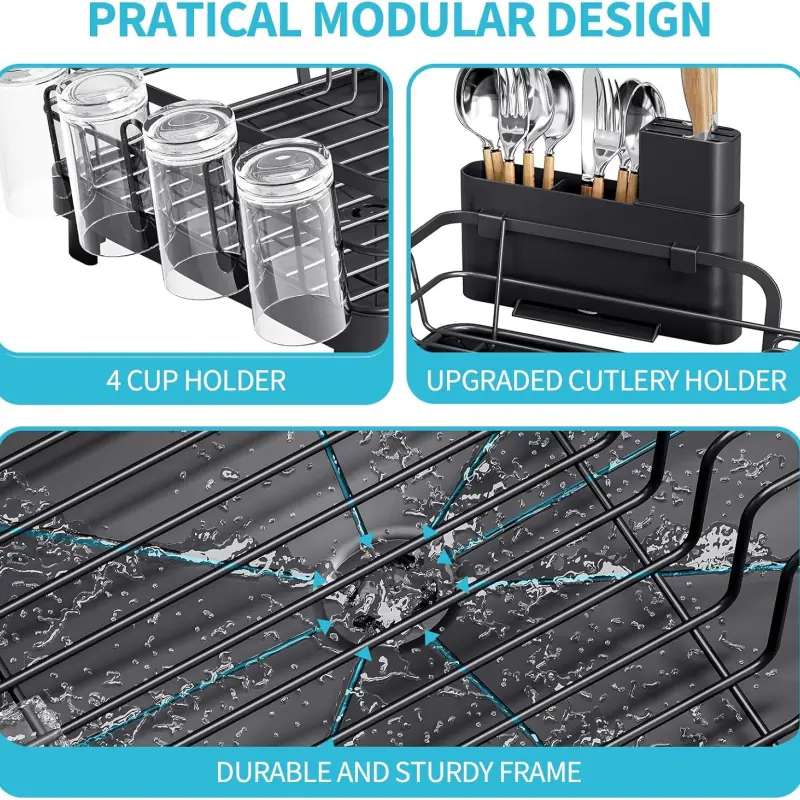 Integrated Draining Rack Multifunctional Dish Drainer Rack Wholesale - AUSPACE