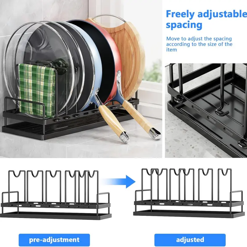 Stainless Steel Dish Drying Rack with Pots - AUSPACE